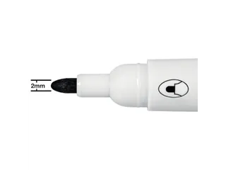 Whiteboardmarker Nobo Glide rond zwart 2mm - 4