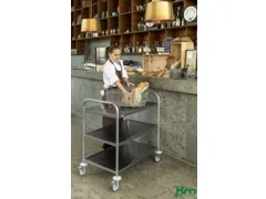 RVS etagewagen,draagverm. 100kg,3etage(s),laadvl. LxB 825x500mm