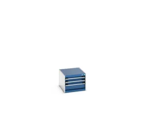 ladekast HxBxD 400x525x650mm 3laden RAL7035 front RAL5010 - 7