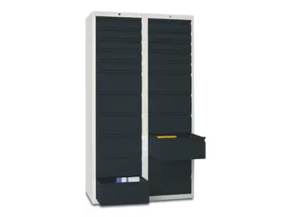 ladekast HxBxD 1800x1000x500mm 22laden RAL7035 front RAL7016 - 3