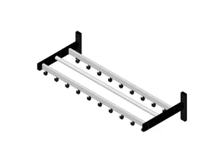 Pro-line Wandgarderobe 19 Haken grijs zwart - 3