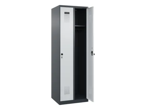 locker,HxBxD 1850x600x500mm,2vak,vak B 300mm,draaigrendel