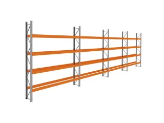palletstelling,basis+3xaanbouw,HxBxD 4620x14900x750mm,vakl. 3400kg - 1