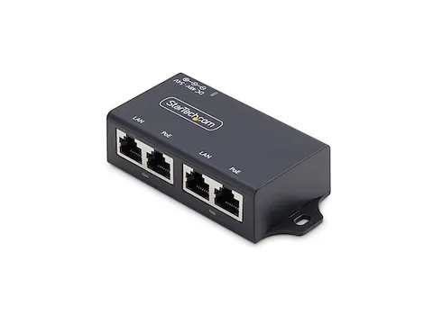 2-Port Gigabit Midspan PoE+ Injector 10/100/1000Mbps