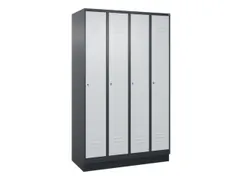 locker,HxBxD 1950x1200x500mm,4vak,vak B 300mm,cil.-slot,sokkel