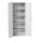 universele kast,HxBxD 2000x800x550mm,4xStalen bodem,draaigrendelslot