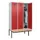 locker met bank,HxBxD 2120x1200x815mm,3vak,vak B 400mm,draaigrendel
