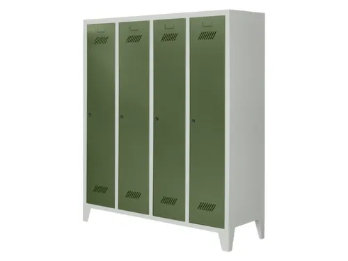lockerkast v. kinderen,HxBxD 1600x1230x500mm,RAL7035,front RAL6011