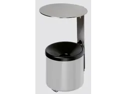 Wandasbak 0.6 liter 220x90mm Zilverkleurig Staal Met Overkapping Rvs