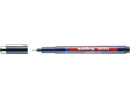 Fineliner edding 1800 zwart 0.5mm