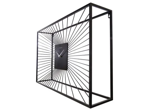 Wandklok Nextime 70x45x15 cm zwart metaal Vasco
