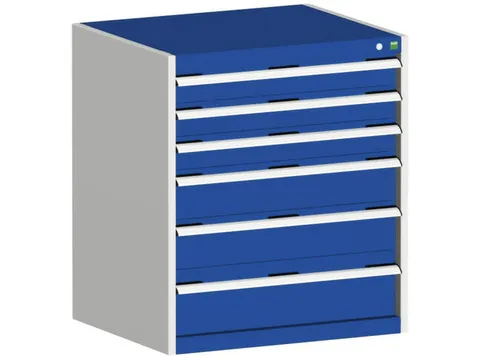 ladekast HxBxD 900x800x650mm 6laden romp RAL7035 front RAL5010