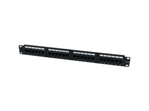 24 Port 1U Rackmount Cat6 Patch Panel