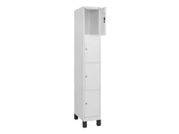 lockerkast,HxBxD 1950x300x500mm,1x4vakken,vak B 300mm,cil.-slot,voeten
