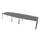 vergadertafel,HxBxD 740x4000x1400mm,vatvormig,MS-donkergrijs