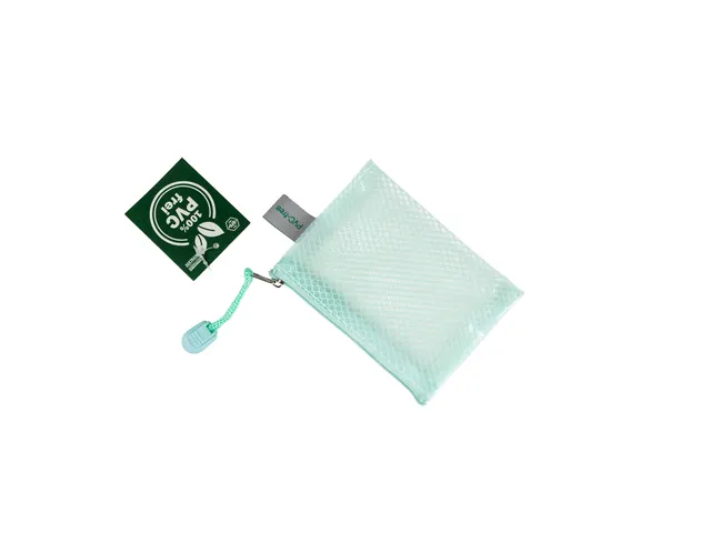 Pochette à fermeture éclair Foldersys EVA A7 sans PVC vert pastel