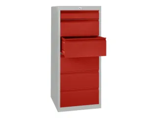 ladekast,HxBxD 1200x500x600mm,6lade(n),cil.-slot,RAL7035,front RAL3000 - 2