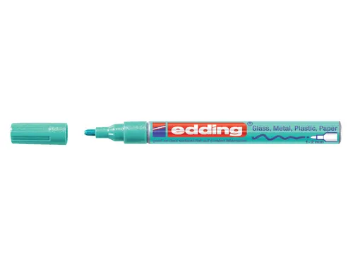 Viltstift edding 751 lakmarker rond metallic groen 1-2mm