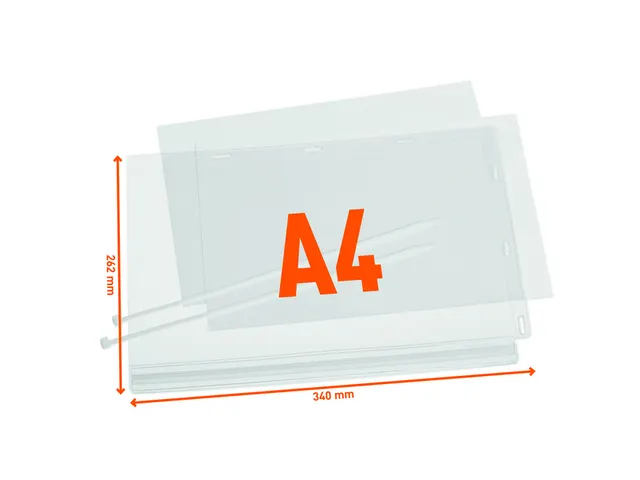 DURABLE waterbestendige infohoes A4 met kabelbinders