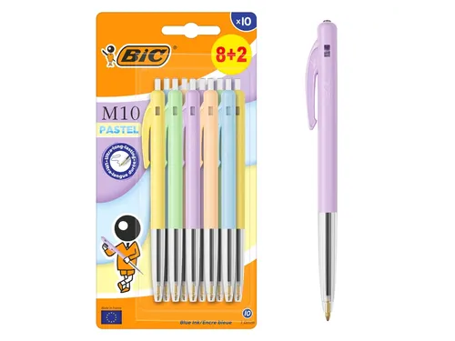 Balpen Bic M10 Colors Limited Edition medium assorti 8+2 gratis