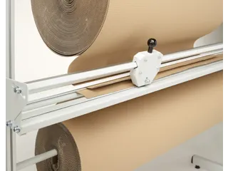 snijmachine,v. paktafel,HxBxD 200x1758x130mm,hoek,aluminium,wit/grijs - 2