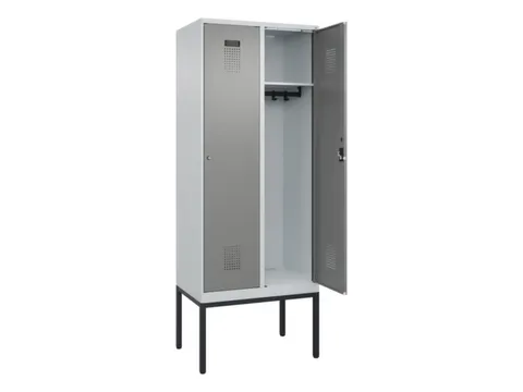 locker,HxBxD 2120x800x500mm,2vak,vak B 400mm,cil.-slot,voetonderstel