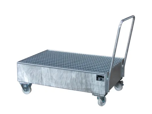 Mobiele Opvangbak Hxbxd 510X1200X800Mm 2X200L Staand Verzinkt
