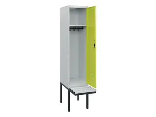 locker met bank,HxBxD 1950x400x815mm,1vak,vak B 400mm,draaigrendel - 2
