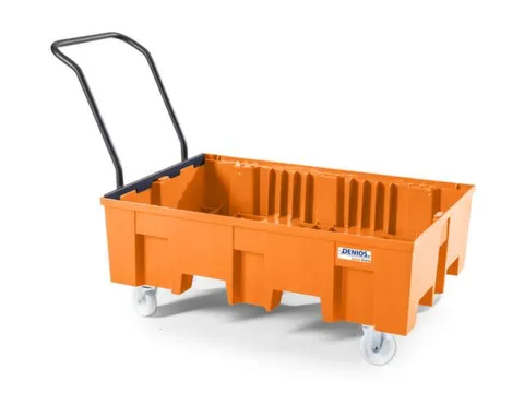 verrijdbare PE-opvangbak,v. 2x200l vat,opvangvol. 220l