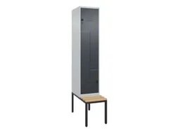 Z-garderobekast,HxBxD 2120x400x815mm,2vak,vak B 400mm,draaigrendel