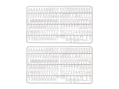 Set van witte plastic Letters voor Letterbord