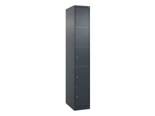 lockerkast HxBxD 1850x300x500mm 1x5vakken cil.-slot staand op vloer
