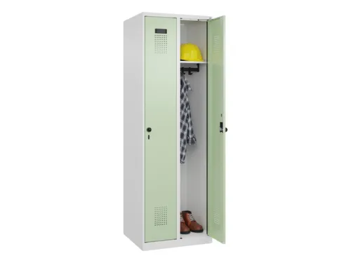 locker,HxBxD 1850x600x500mm,2vak,vak B 300mm,draaigrendel