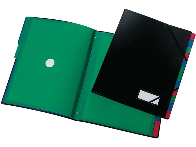 Voorordner PP A4 12 Vaks Zwart