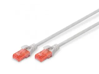 CAT 6 U-UTP patchkabel koper LSZH AWG 26/7 Lengte 25m Grijs - 1