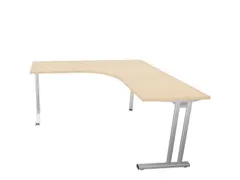 bureau in vrije vorm,HxBxD 740x1600x1600mm,vrije vorm,NE-esdoorn