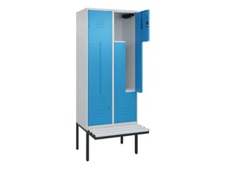 Z-garderobekast,HxBxD 2120x800x815mm,4vak,vak B 400mm,cil.-slot - 2