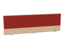 opzetpaneel,v. bureau,aanbouw achter,B 1800mm,NE-esdoorn,BN4011-rood