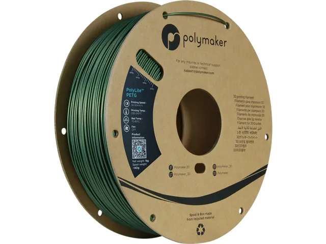 Polymaker PolyLite PETG filament 1,75 mm Donker Groen 1kg