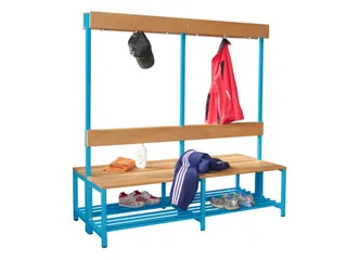 dubbele zitbank,HxLxD 1600x1500x770mm,onderstel RAL5012 - 2