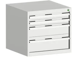 ladekast HxBxD 600x650x525mm 4laden romp RAL7035 front RAL7035