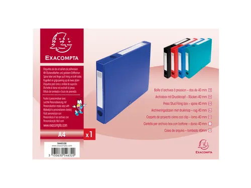 Klasseerdoos PP opaa k rug 40mm blauw