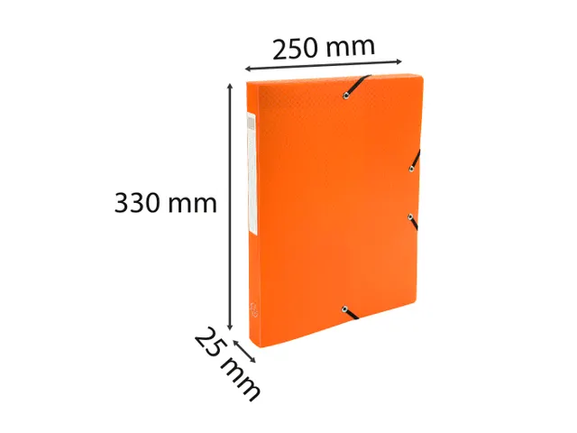 Klasseerdoos PP rug 25mm A4 oranje