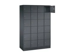 lockerkast,HxBxD 1950x1220x500mm,4x6vakken,cil.-slot,sokkel