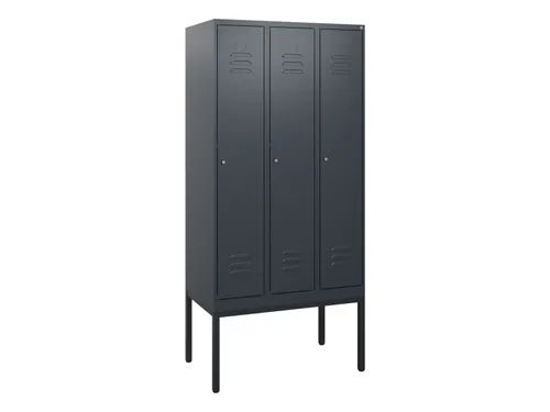 locker,HxBxD 1950x900x500mm,3vak,vak B 300mm,cil.-slot,voetonderstel