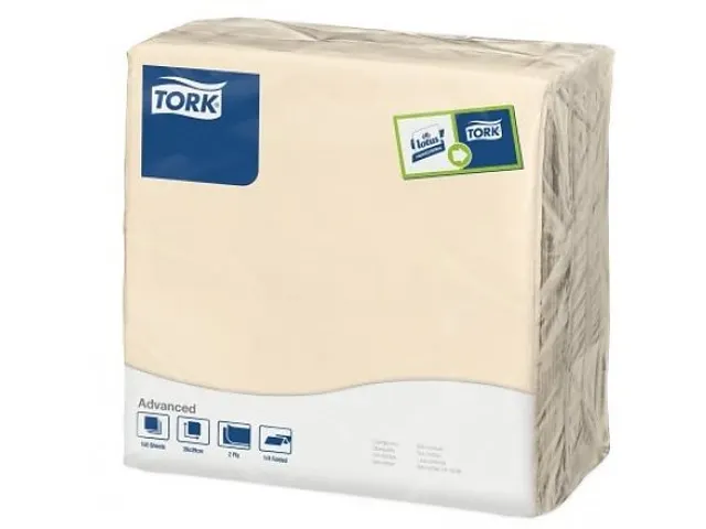 Tork 478747 Dinner Servet 2-Laags Zand 1/4 Vouw 39x39cm