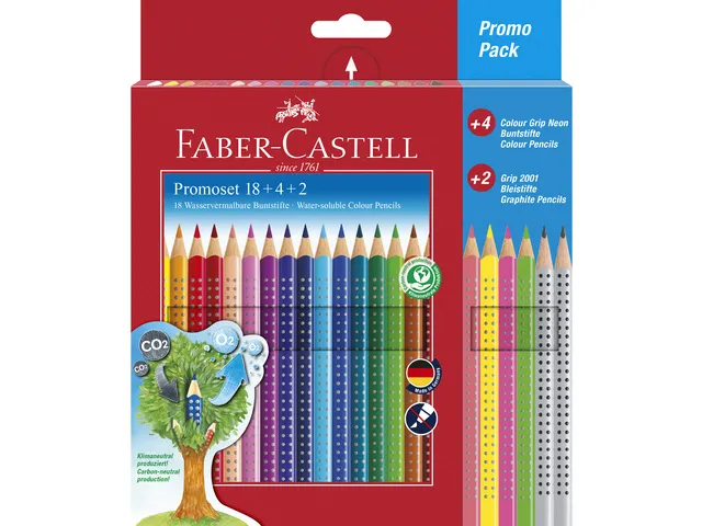 kleurpotlood Faber-Castell Grip promotieset 18 + 4 + 2