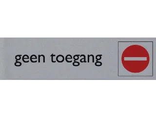 Infobord pictogram geen toegang 165x44mm - 1
