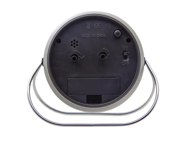 Wekker NeXtime Bubble alarm clock 11x8cm grijs metaal