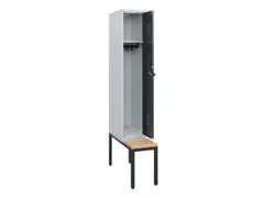 locker met bank,HxBxD 1950x300x815mm,1vak,vak B 300mm,draaigrendel